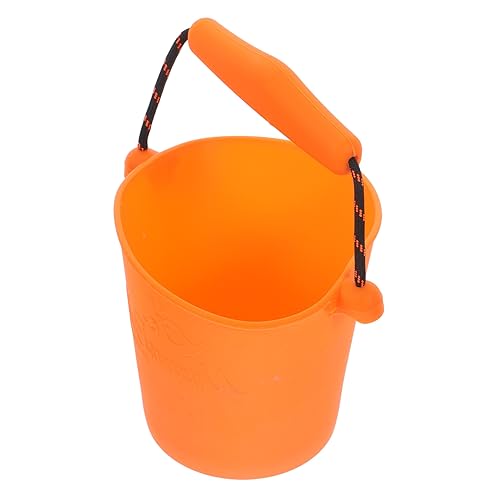 COLLBATH Faltbarer Wasser Eimer Für Multifunktionales Für Strand Bad Und Outdoor Aktivitäten Orange Zufällige Seilfarbe von COLLBATH