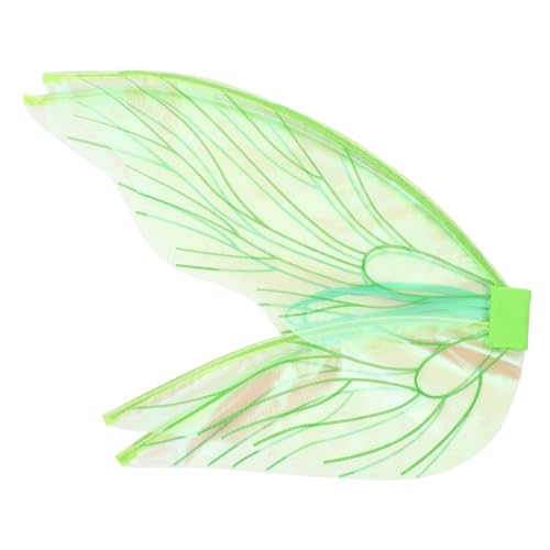 COLLBATH Flügel verkleiden sich Kostüme Feenrock funkeln Halloween-Prinzessin-Kostüm Outfit Ballon Feenpartyzubehör Flügel für Frauen Flügel für Kostüm Fee Cosplay Flügel Garn Light Green von COLLBATH