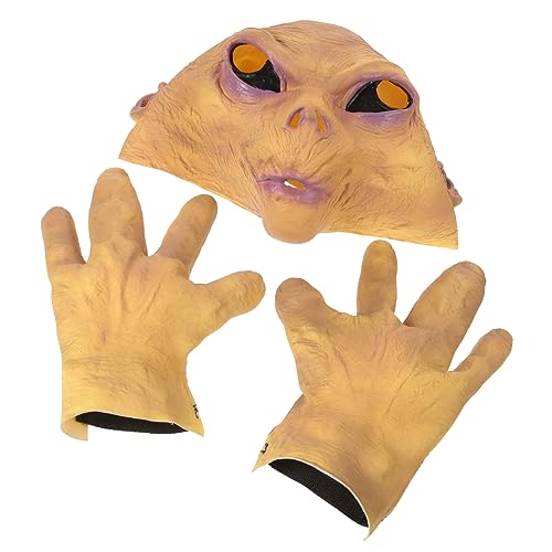 COLLBATH Halloween Maske Realistische Alien Set Handschuhe Maskerade Party Alien Maske von COLLBATH