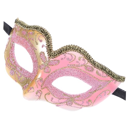 COLLBATH Halbmaske Für Kinder Karnevalsmasken Für Kinder Schutzmaske Maskerade Cosplay-masken Gesprungene Maske Maske Halloween-masken Für Kinder Paar Maske Luxusmaske Gurt Rosa von COLLBATH