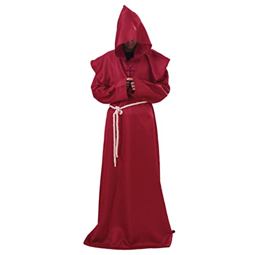 COLLBATH Mittelalterliches önch Kostü Für Herren Klassisches Halloween Friar Cosplay Outfit Größe L Inklusive Robe Und Kapuze Ideal Für Karneval Und Themenpartys von COLLBATH