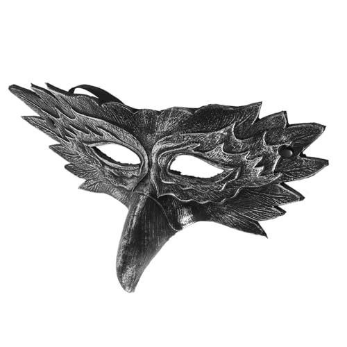 COLLBATH Halloween- Tiermasken Kostüm Halbmaske Party-cosplay-requisite Maskerade- Für Frauen Vogel Kostümzubehör Adler Maskerade Tierische Silver Pu- von COLLBATH