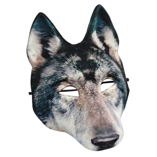 COLLBATH Halloween Wolfskopfmasken, Eva Gruselige Werwolfmasken 3d-tiermaske Realistische Wolfsgesichtsmaske Für Halloween Cosplay Kostüm Partyzubehör von COLLBATH