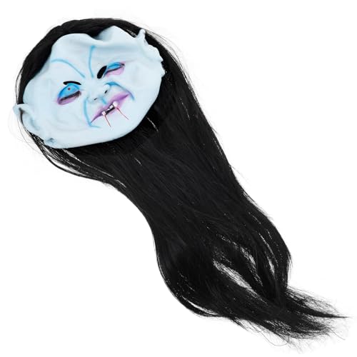 COLLBATH Horror-geistermaske Böse Maske Realistische Gesichtsmaske Vollgesichtsmaskenkostüm Maskerade Masken Gruselige Halloween-dekorationen Gruselige Halloween-maske Vinyl-material Black von COLLBATH