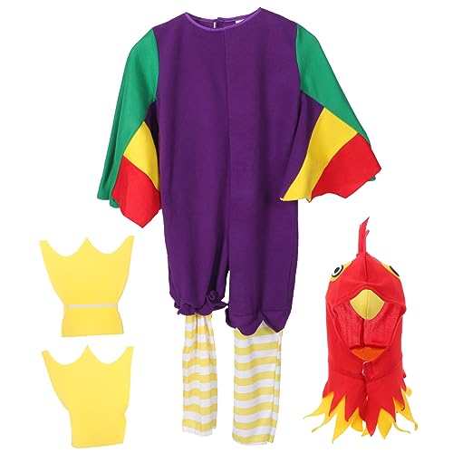 COLLBATH Küken Cosplay Kostüm Halloween Kükenkostüm Baby Küken Kostüm Hahn Performance Kostüm Kükenhut Halloween Hahn Halloween Strampler Halloween Performance Kostüm Kostüm Bauernhoftier von COLLBATH