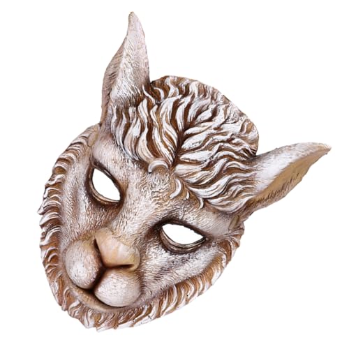 COLLBATH Löwenmaske tiermasken tier masken karnevalsmasken faschingsmasken Cosplay-Kostüm-Maske Tierkopf-Gesichtsbedeckung Wildtierkostüm halloween deko PU-Gesichtsmaske Osterdeko PU-Schaum von COLLBATH