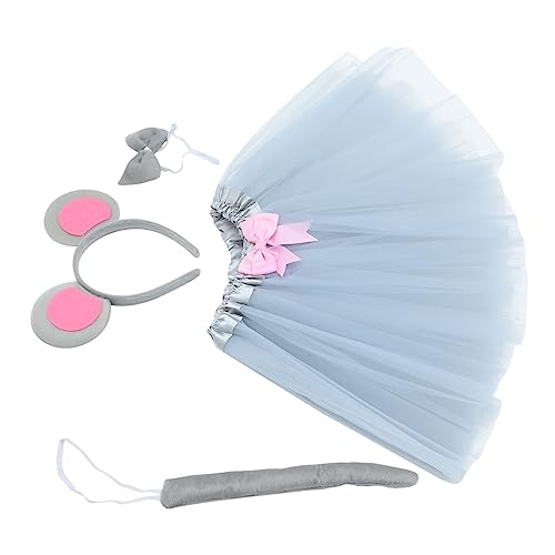 COLLBATH Mäuse Kostüm Set Leichtes Cartoon Tierkostüm mit Tüllrock Schleife Haarreif für Halloween Geburtstag Party Cosplay Zubehör COLLBATH Mäuse Kostüm Set Leichtes Cartoon Tierkostüm mit Tüllrock Schleife Haarreif für Halloween Geburtstag Party Cosplay Zubehör von COLLBATH
