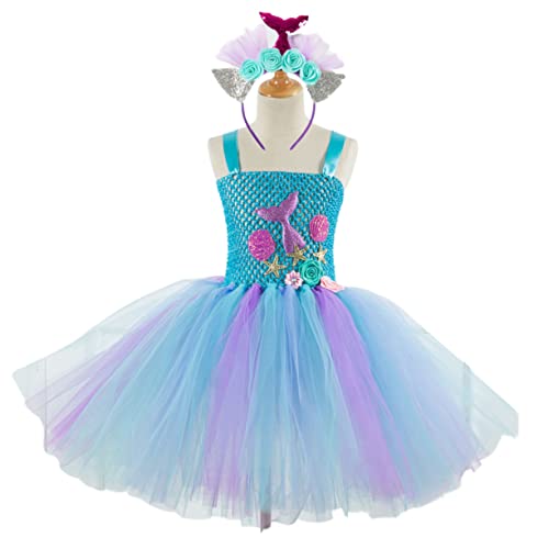 COLLBATH Modisches Meerjungfrau-tutu-rock-kleid Prinzessinnen-geburtstagsparty-kostüm Größe 10–12 Jahre 140 Cm – Hd93434 von COLLBATH