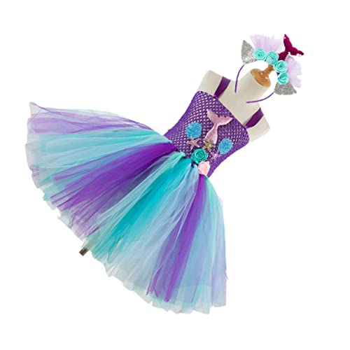 COLLBATH Süße Meerjungfrau Tutu Kleid Für Mädchen Prinzessin Dress up Kostüm Für Party Geburtstag Kindertag von COLLBATH