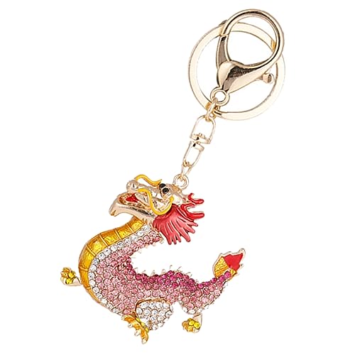 COLLBATH Metallhandwerk Anhänger Cartoon Tiere Schlüsselanhänger Chinesischer Drache Schlüsselanhänger Strass Drachen Schlüsselanhänger Zen Tier Andenken Diamant Schlüsselanhänger von COLLBATH