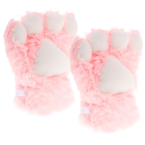 COLLBATH Niedliche Katzenpfoten Handschuhe Aus üsch Cosplay Requisiten Warme Katzenkrallen Fäustlinge Dekorative Handschuhe Für Und Erwachsene Ideal Für Halloween Und Winter von COLLBATH