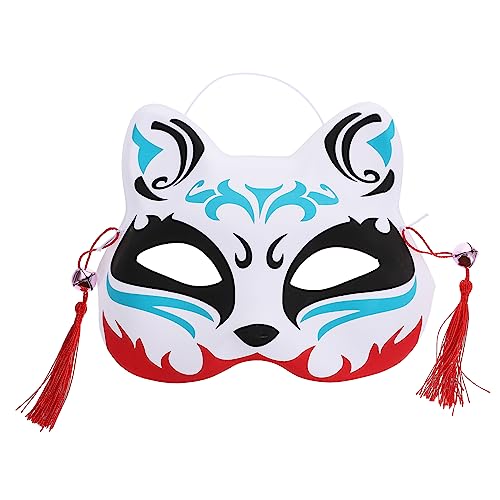 COLLBATH Parteibevorzugung Party Anime Fuchs Tierkatzenmasken Maskenball Kostüm mit Stil Tiermaske Masken Katzenmasken Dekorative Halbes Glocke Maskerade Japanische Maske Cosplay Halbmaske von COLLBATH