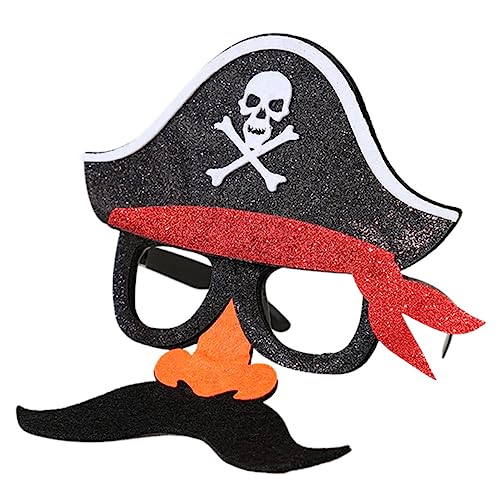 COLLBATH Piraten Sonnenbrille Mit Bart Und Nase Halloween Maske Für Kostümparty Piratenzubehör Karneval Und Cosplay Requisiten von COLLBATH