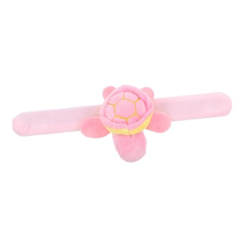 COLLBATH Plüschring Schildkröte Stofftier Ausgestopfte Tierarmbänder Slap-armbänder Mit Meerestieren Kuscheltier-armbänder Animal-Slap-armbänder Slap-Band-Spielzeug Rosa Pp Baumwolle von COLLBATH