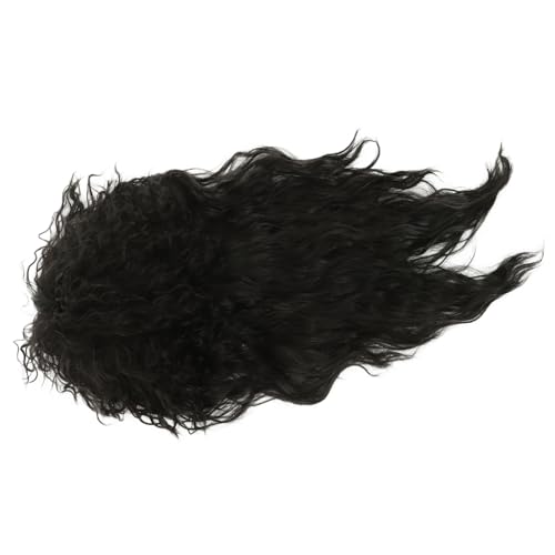 COLLBATH Wig S Herren Perücke Cosplay Perücke Retro 80er Jahre Stil Curve Perücke Hitzebeständig Schwarz von COLLBATH