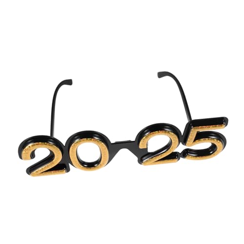 COLLBATH Silvester-partybrille Partyzubehör Für Das Ganze Jahr Frohes Neues Jahr Brille 2025 Party-deko-gläser Silvesterdekorationen Rave-Brille Weihnachtsbrille Sonnenbrille STK Golden von COLLBATH