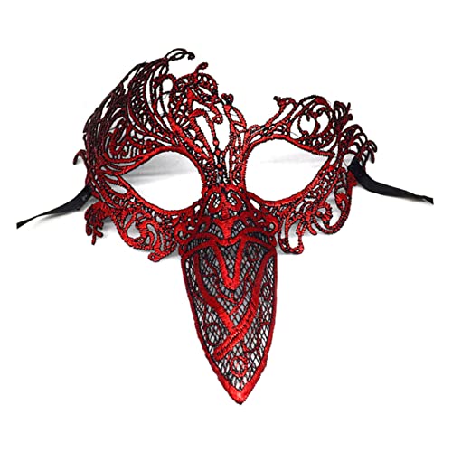 COLLBATH Spitzenschnabel Maskerade Maske Für Halloween Festivals Elegante Augenmaske Im Phönix Vogel Design Ideal Partyzubehör Oder Für Unvergessliche Feiern von COLLBATH