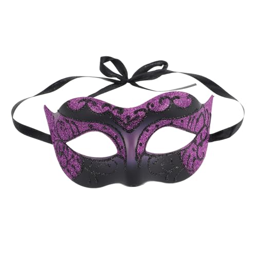 COLLBATH Tanzmaske Halloweenmaske karnevalsdekoration Maskerademaske für Damen Halloween-Masken-Maskerade halloween masken Karnevalsmaske für Damen Partymaske Halbmaske Plastik Violett von COLLBATH