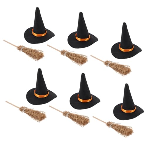 COLLBATH Mini-hexenhut Und Besen-Set Halloween-Dekoration Für Tisch Party Und Bastelarbeiten Handgewebter Besenstiel Und Zaubererhut Für Hexenbastelbedarf Und Kreative Arrangements COLLBATH Mini-hexenhut Und Besen-Set Halloween-Dekoration Für Tisch Party Und Bastelarbeiten Handgewebter Besenstiel Und Zaubererhut Für Hexenbastelbedarf Und Kreative Arrangements von COLLBATH