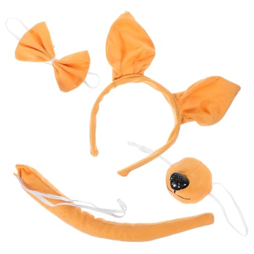 COLLBATH Tierkostüm Zubehör Mit Süßem Tierohren Stirnband Bowtie Falscher Nase Für Cosplay Karneval Halloween Und Mottopartys von COLLBATH