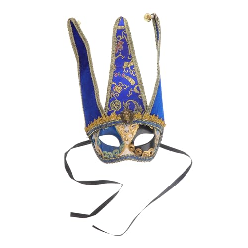 COLLBATH Venezianische Halbmaske Für Herren Karnevalsmaske Im Blauen Design Für Festlichkeiten Maskerade Ball Und Kostümpartys Augenfarbe Zufällig von COLLBATH