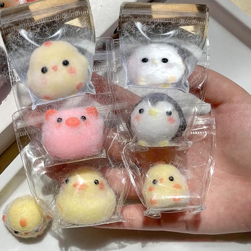 6Pcs Handmade Little Chicks Squishy, Chick Squishy, Squishy Chick, Mini Chick Squishy Toys Cute Ultra Soft Chick Silicone Squeeze Toys for Stress Relief (G**6pcs) von COLOEMO