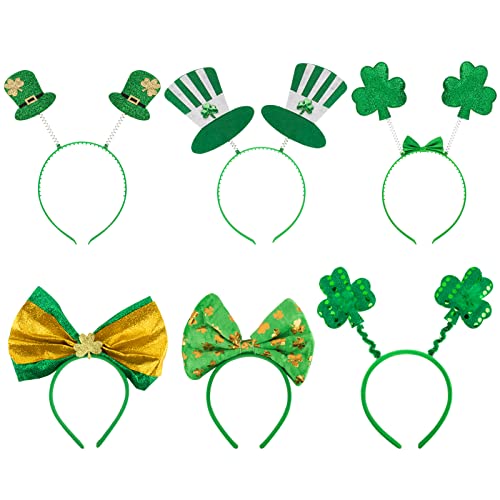 COLOFALLA 6 STK St Patricks Day Party Haarreif Saint Patrick's Day Stirnband Kleeblatt Irisch Day Party Supplies Accessoires von COLOFALLA