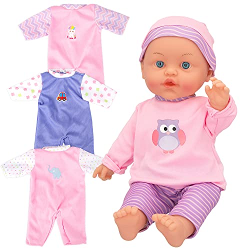 ColorBaby 46796 - Set Baby, weich, 41 cm, C/Acc-colorbaby's 24 m + von COLORBABY