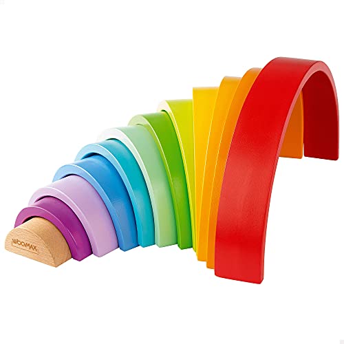 WOOMAX ColorBaby 49305 49305-Woomax-Rainbow Wood XL + 18 m, Mehrfarbig von WOOMAX