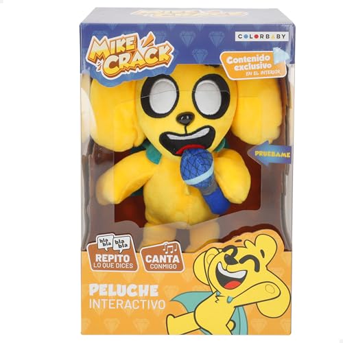 COLORBABY Mikecrack 85423 Plüschtier Mike Hund mit Musik, Aufnahme und Sprachwiedergabe, YouTube-Charakterspielzeug, 29 cm, Singen Schokolade mit Mandeln, wiederholt das, was Sie Sagen COLORBABY Mikecrack 85423 Plüschtier Mike Hund mit Musik, Aufnahme und Sprachwiedergabe, YouTube-Charakterspielzeug, 29 cm, Singen Schokolade mit Mandeln, wiederholt das, was Sie Sagen von COLORBABY