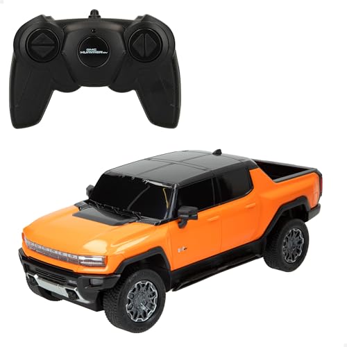 ColorBaby RASTAR Ferngesteuertes Auto, Hummer EV, offizielles Lizenzprodukt, Maßstab 1:26, Orange, ferngesteuertes Auto, ferngesteuertes Fahrzeug, Fernbedienung, Geschenke für Kinder, ab 6 Jahren von COLORBABY