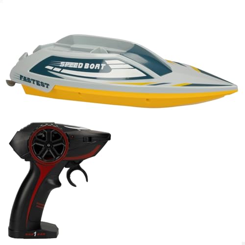 ColorBaby 47672 Racing Boat ferngesteuertes Boot, gelb von COLORBABY