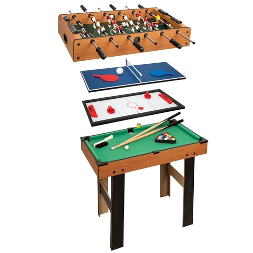 ColorBaby 85328 Mesa Multijuegos 4-in-1-Multi-Spieltisch mit CBGames-Beinen, 4-in-1-Tisch von COLORBABY