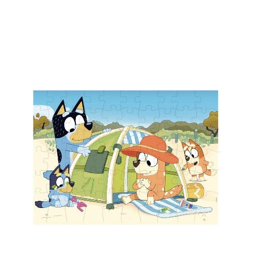 ColorBaby 89-48096 Bluey-Eco-Puzzle, doppelseitig, 70 x 50 cm, 24 Teile + 3 A, bunt von COLORBABY