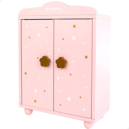 ColorBaby WOOMAX 49362 Woomax Puppenschrank aus Holz mit 3 Kleiderbügeln, rosa Kleiderschrank plus 3a ColorBaby WOOMAX 49362 Woomax Puppenschrank aus Holz mit 3 Kleiderbügeln, rosa Kleiderschrank plus 3a von COLORBABY