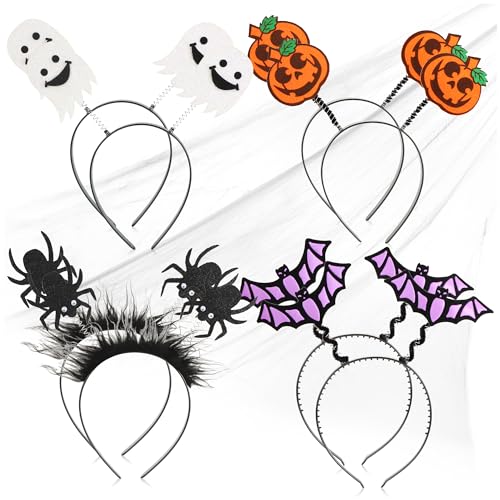 com-four® 8x Halloween-Haarreif - Haarreif mit gruseligen Motiven - Kostümzubehör für Halloween - Diadem mit Halloweenmotiven [Auswahl variiert] (08 Stück - Auswahl variiert) von com-four