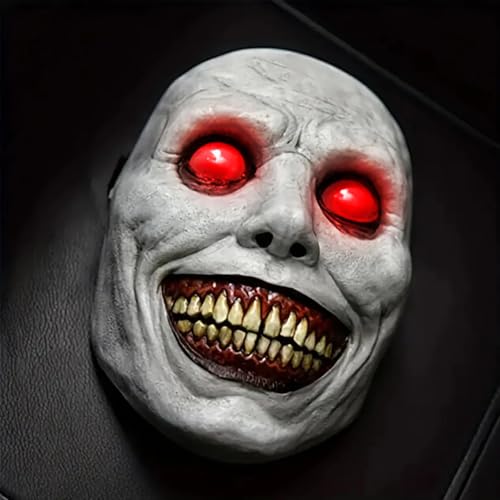 Halloween-Maske, Halloween-Maske mit LED-Augen, lächelnde Dämonen-Horror-Maske, gruselige Maske, Geschenk für Halloween, Halloween, gruselige Maske für Halloween, Cosplay, gruselige Maske von COMBLU