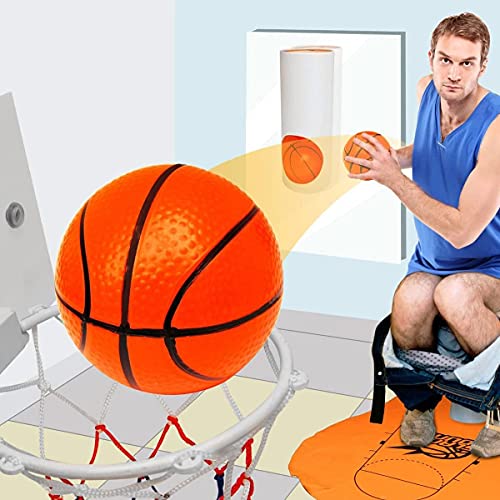 Mini Toiletten Basketball Set für Klo & WC - Basketballkorb & Bälle fürs Badezimmer von COMERCIAL FRAMAN