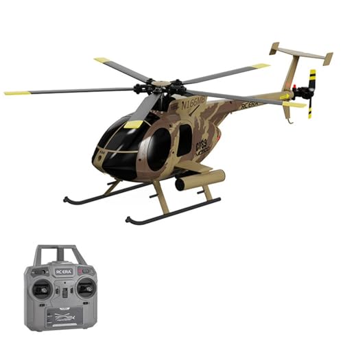 COMETX Ferngesteuerter Hubschrauber, 2.4G 4CH UAV 1:28 Feste Höhe Einzelne Klinge Flybarless Optical Flow Lokalisierung Ferngesteuerter Hubschrauber RTF - Camouflage von COMETX