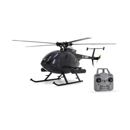 COMETX Ferngesteuerter Hubschrauber, 2.4G 4CH UAV 1:28 Feste Höhe Einzelne Klinge Flybarless Optical Flow Lokalisierung Ferngesteuerter Hubschrauber RTF - Schwarz von COMETX