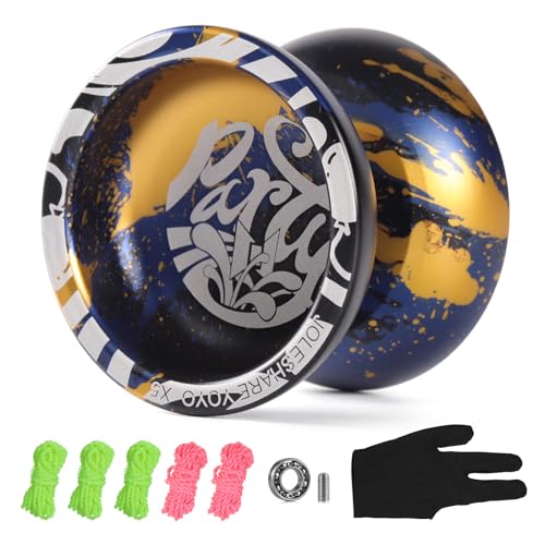 COMETX Professioneller Jojoball Wettbewerbsfähiger Aluminium-Jojo Ball mit Kordelzug und Handschuhen Yoyoball-Geschenk von COMETX