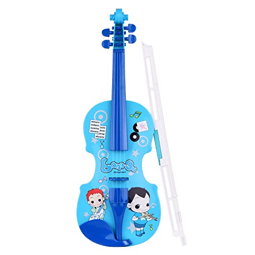 COMETX Violin Kinder Kleine Violine mit Bogen Spaß Training Musikinstrumente Elektronische Violine Spielzeug Kleinkinder für Kinder Jungen und Mädchen Blau von COMETX