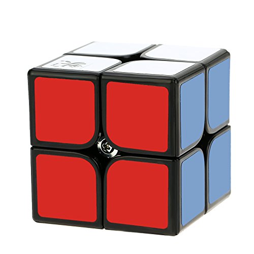 COMETX Zhanchi 2 x 2 Magic Cube Speed Cubo Anti-POP-Struktur 6 Farben solide umweltfreundliche Kunststoffwürfel Puzzle schwarzer Boden 50 mm von COMETX
