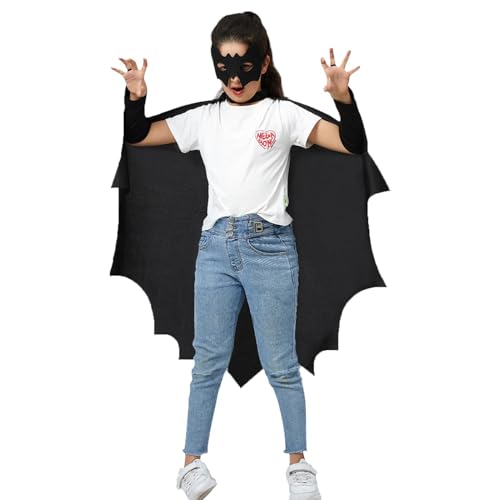 COMFOLIVING Fledermaus-Overall Für Kinder,Halloween Cosplay Zubehör Overall | Kleinkind-Cosplay-Sammelzubehör | Fledermaus-Vampir-Kostümzubehör Für Kinder Für Kinder, Kleinkinder, Mädchen, von COMFOLIVING