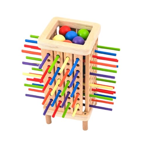 COMFOLIVING Würfelspiel Aus Holz,Hölzernes Balanceturm-Pickup-Spiel - Würfelspiel Aus Holz, Brettspiele Aus Holz, Feinmotorik, Zählen, Mathematik, Lernspielzeug Für Und Mädchen Ab 3 Jahren von COMFOLIVING