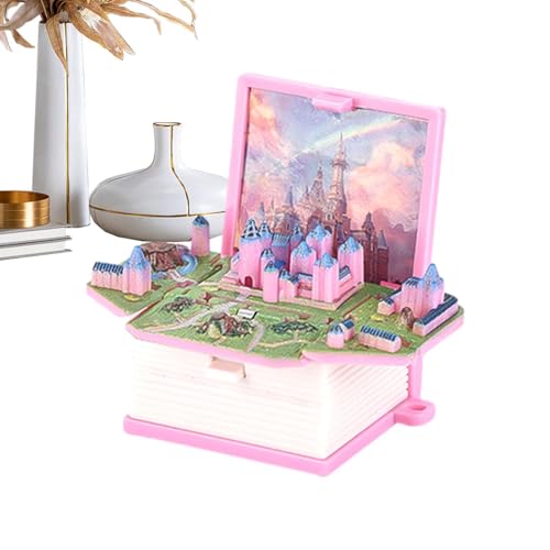 Innovative Miniatures Dekompressionsspielzeug, 3D Buch Schlüsselanhänger | Castle Toys 3D Fidget- Toys Pop-up-Miniwelt Für Und Mädchen von COMFOLIVING