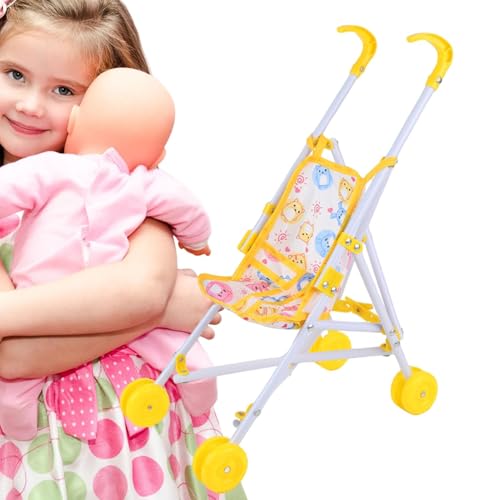 Puppenwagen - Kinderwagenspielzeug | Spielzeug-Puppenwagen Für Mädchen | Puppen Kinderwagen | Spielzeugpuppen- | Kinder-Babypuppen-Kinderwagen, Spielzeug-Regenschirm-Falt-Kinderwagen | Puppenzube von COMFOLIVING