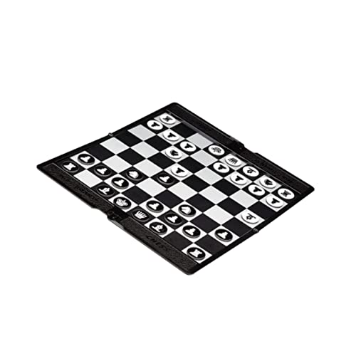 COMNESTBI 1 Satz magnetische Dame Schachbrett schachspiel Magnetisches Schachspiel Tragbares Schachspiel Chessboard Chess up Board schachkassette Internationale Dame Black von COMNESTBI