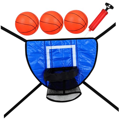 COMNESTBI 1 Set Mini Trampolin Basketballkorb Wasserdichter Basketballkorb Outdoor Basketballspielzeug Trampolin Basketballspielzeug Trampolin Zubehör Basketballkorb Trampolinspiele von COMNESTBI