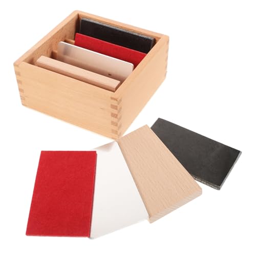 COMNESTBI 1 Set Temperatursensor Babyspielzeug Kleinkindspielzeug Texturbretter Sensorisches Für Die Frühe Kindheit Für Farben Sensorischer Behälter Montessori Für Babys Aus Holz von COMNESTBI